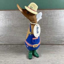 Dcuk Wooden Duck Figure - Blue Outfit Gardner Statue picture