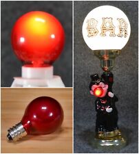 Ceramic Drunk HOBO Lamp Post Bar Lighted NOSE Replacement Bulb RED picture