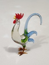 Vintage Miniature Murano Glass Chicken Rooster Figurine 3