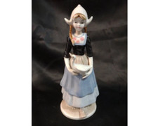 Rare Vintage Llrado Style Dutch Girl with Duck Figurine Collectible Decorative picture