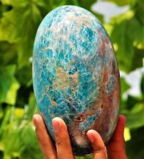 170MM Large Blue Apatite Crystal Gemstone Healing Energy Stone Lingam Specimen picture