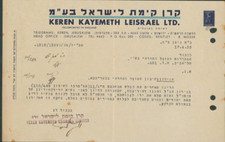 Vintage 1939 KKL Letter to Poalei Mizrachi - Zionist History Pre-State Israel picture