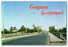 1978 5 of June Bridge Above Salado Lake Conozca Guayaquil Ecuador Postcard picture