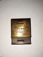 1926 J.E.Mergott Co Advertising Match Safe Sesqui-centennial Philadelphia Brass picture