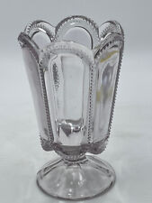 Antique Beaded Spooner Celery Footed Vase EAPG Pressed Glass READ picture
