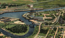 c. 1910s Vintage Postcard Turning Basin Houston Ship Canal - Gulf of Mexico picture