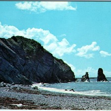 c1960s Presqu'ile Cabot Trail Postcard Cape Breton Highlands NS Sea Stacks picture