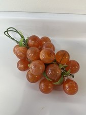 MCM Amber/Orange Lucite Acrylic Grapes Large Heavy Cluster Vintage Home Decor picture