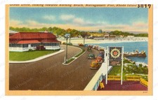 Narragansett Rhode Island 1940s Ocean Drive Bathing Beach Standard Postcard picture