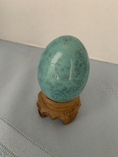 Teal Collector Egg w/ Wood Stand picture