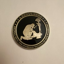 “A Hero’s Hero” Challenge coin – Saving Lives With Companionship, pewter picture