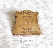 Antique Stevenson & Howell Essences Advertising Paper Clip Brass Red Ball Brand picture