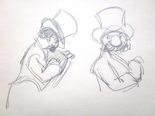 1941 DUMBO CIRCUS RINGMASTER WALT DISNEY ORIGINAL PRODUCTION cel DRAWING Concept picture