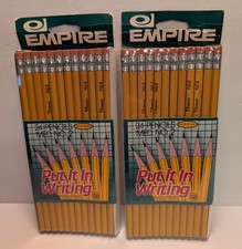 48 EMPIRE PENCILS Medium #2 Non-Toxic 2 sealed packages of 24 Made in USA picture