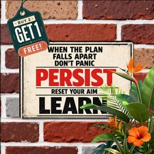 If At First You Dont Succeed Funny Advice Plaque Metal Tin Sign 8x12 Tavern picture