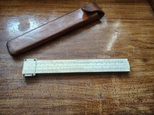Vintage Slide Rule Keuffel & Esser 4053-3 Polyphase w/ Leather Case 1920's-30's picture