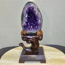 17.85LB Natural amethyst Dinosaur egg Quartz Crystal specimen healing picture