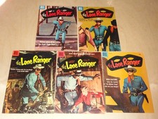 Lone Ranger #99 VG+, #104 VG/FN, #114 VG+, #116 VG+, #121 VG+ (1956-1958) Dell picture