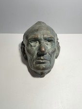 Antique 19th Century Bronze Life Mask Of President Abraham Lincoln Volk picture
