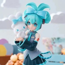 Hot 20CM Anime Hatsune Miku X Cinnamoroll Figure Anime Peripheral Collectible* picture