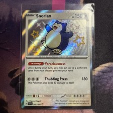 Pokemon TCG Snorlax Holo Shiny Rare EN SV Paldean Fates 202/091 NM picture