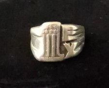 Vintage Sterling Silver Harley Davidson 1 FX Ring Size 10-1/2 picture