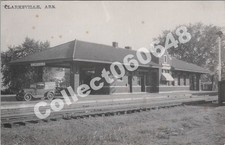 RPPC-Clarksville AK-Railroad Station-Train Depot-RR-Johnson County-Arkansas-RP picture
