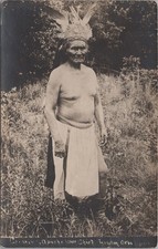 RPPC Geronimo Apache War Chief Lawton OK Real Photo Postcard Bates Studio c1907 picture