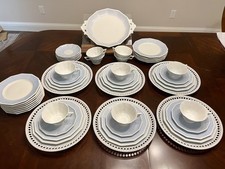Extremely Rare 1942 Nymphenburg Perl Blue 53 Piece China Set -exhibition Marks picture