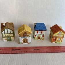 Plus Pro Div RSVP International 1994 Vintage Houses Cottages Ceramic Spice Jar 4 picture
