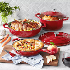 The 5-Piece Enamel Cast Iron Set, Better Sealing of The Pot Body, Red Color Set picture