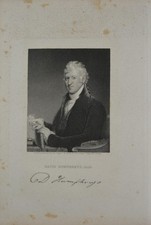 Antique Revolutionary War Art Colonel David Humphreys 1834 Engraving picture