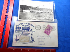 Rare Catalina Island 1957 Cover Envelope Real Photo of SS Catalina, RPPC Ship picture