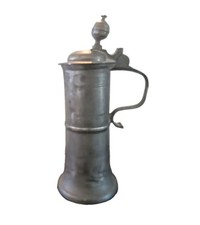 Antique Large 18th Century German Pewter Flagon 14
