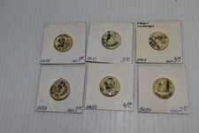 HASSAN CIGARETTES BEHIND THE BAT & OTHERS PINBACK BUTTONS - LOT OF 6 (PB#449) picture