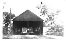 J51/ Milford New Hampshire RPPC Covered Bridge Postcard c1950s 144 picture