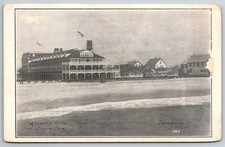Ocean City New Jersey~Atlantic Hotel Waterfront~Beach~Pier~Cottages~c1905 B&W picture