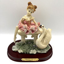 Vintage Montecelina Collection Ballerina Figure On Bench With Swan picture