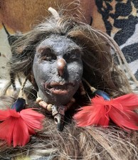 MUSEUM QUALITY SHRUNKEN HEAD REPLICA, HAUNTED, BREWHAW, WITCH, HOODOO, VOODOO picture
