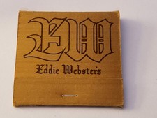 Vtg 1970s Matchbook - Eddie Webster's Restaurant, Minnesota NEW picture