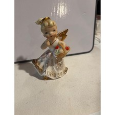 Vintage Lefton August Birthday Angel Figurine 1987J Geo Z Lefton Japan Ceramic picture