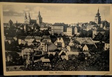 Postcard Saaz west side Žatec Bohemia Sudetenland postcard 1938 Czech Republic picture