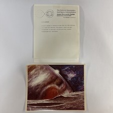 Vintage NASA Ames Jupiter Amalthea Moon Space Art Eudice Press Photo Lot of 2 picture