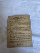 World War II Era Vintage Chemical Warfare Pocket  Reference Card picture