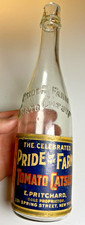 Antique Pride Of The Farm Catsup Bottle Label E Pritchard New York NY NYC 1900 picture