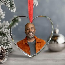 Darius Rucker Christmas Ornament, Celebrity Fan Holiday Gift, Acrylic or Glass picture