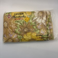 Vtg Cannon Monticello No Iron Pillowcases Mod Floral Hippie Boho NOS Sunny Daisy picture