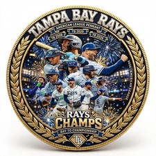 Tampa Bay Rays 2026 AL Champions Challenge Coin Gold Collectible Memorabilia New picture