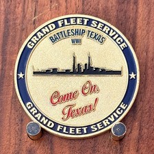 Battleship Texas The Mighty T Double Sided Challenge Coin  W#34 picture