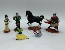 Disney Vintage Princess Mulan Figures Lot Kahn PVC  Lot of 6 picture